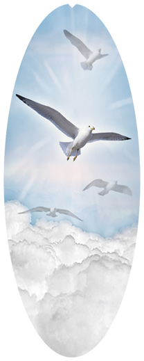 DNSA18-101-BL Journey Home Clouds Birds Blue